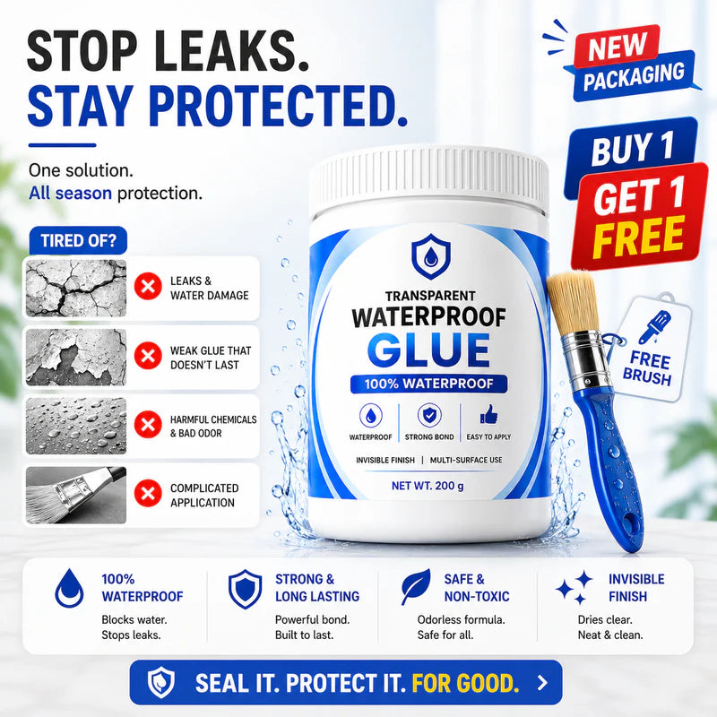 Waterproof Glue + Free Brush ( BUY 1 GET 1 FREE )