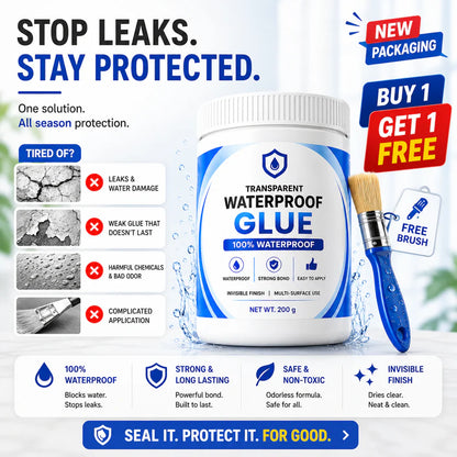 Waterproof Glue + Free Brush ( BUY 1 GET 1 FREE )