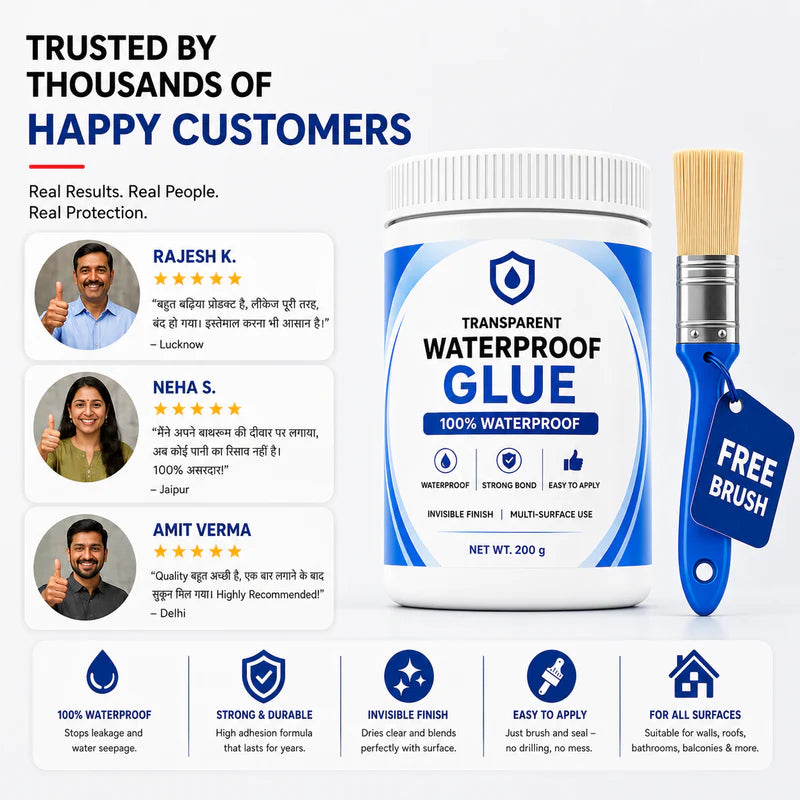 Waterproof Glue + Free Brush ( BUY 1 GET 1 FREE )