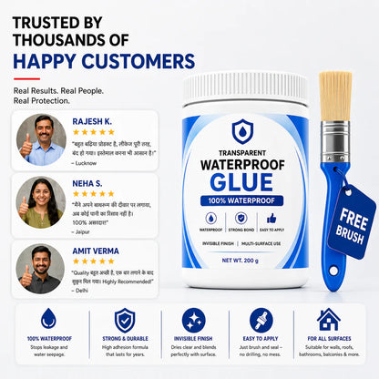 Waterproof Glue + Free Brush ( BUY 1 GET 1 FREE )