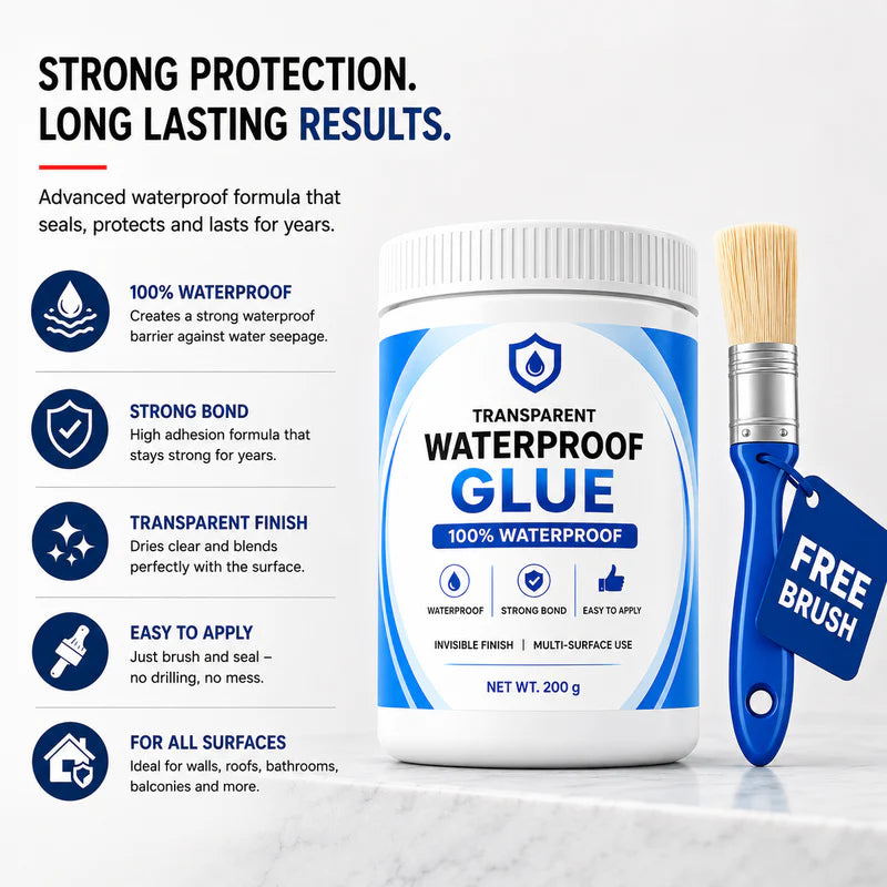 Waterproof Glue + Free Brush ( BUY 1 GET 1 FREE )