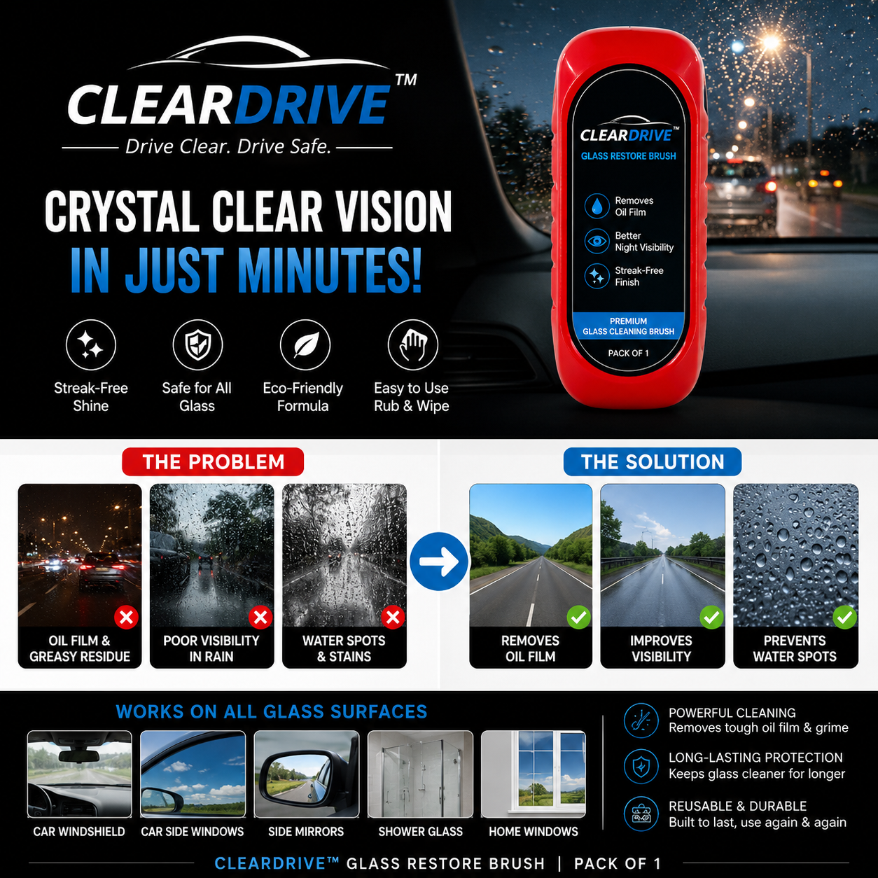 ClearDrive™Windshield Cleaner